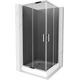 Квадратная душевая кабина Mexen Rio 90 x 90 см, графит, хром + душевой поддон Rio, белый - 860-090-090-01-40-4510