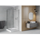 Квадратная душевая кабина Mexen Rio 90 x 90 см, прозрачная, хром + душевой поддон Rio, белый - 860-090-090-01-00-4510, изображение 2