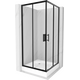 Квадратная душевая кабина Mexen Rio 90 x 90 см, прозрачная, черная + душевой поддон Rio, белый - 860-090-090-70-00-4510