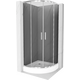 Полукруглая душевая кабина Mexen Rio 90 x 90 см, графит, хром + душевой поддон Rio, белый - 863-090-090-01-40-4710