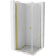 Mexen Pretoria noliecama dušas kabīne 70 x 70 cm, caurspīdīga, zeltaina - 852-070-070-50-00