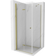 Складная душевая кабина Mexen Lima 80 x 80 см, прозрачная, золото - 856-080-080-50-00