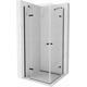 Откидная душевая кабина Mexen Roma Duo 80 x 80 см, прозрачная, черная - 854-080-080-70-00-02
