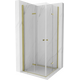 Складная душевая кабина Mexen Lima Duo 80 x 70 см, прозрачная, золото - 856-080-070-50-00-02