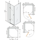 Душевая кабина складная Mexen Roma 115 x 110 см, прозрачная, хром - 854-115-110-01-00, изображение 5