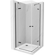 Mexen Roma Duo   душевая кабина 80 x 80 см, прозрачная, черная + душевой поддон Flat - 854-080-080-70-02-4010B