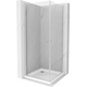 душевая кабина Mexen Pretoria Duo 80 x 70 см, прозрачная, хром + плоский душевой поддон - 852-080-070-01-02-4010