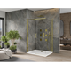 Раздвижная душевая кабина Mexen Omega 120 x 80 см, прозрачная, золото + плоский душевой поддон - 825-120-080-50-00-4010, изображение 3