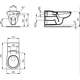 Ideal Standard CONTOUR 21 piekaramais klozetpods, cilvēkiem ar kustību traucējumiem, 2 image