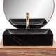 Rea Sanitary Umywalka nablatowa REA Inga Black Marble Mat, 6 image