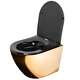 Rea Sanitary Misa WC podwieszana  Carlo Flat Mini Gold/Black, изображение 3