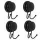 Набор черных вешалок для ванной 4 шт. - Yoka