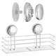 Корзина для ванной на присосках хромированная полка - Yoka
