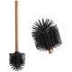 Черный силиконовый ершик для унитаза с бамбуковой ручкой - Yoka