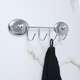 Хромированный крючок для ванной с 4 крючками для ленты 3М - Yoka, изображение 5