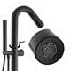 Черный смеситель с душем для ванны - Yoka, изображение 8