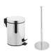 Комплект мусорной корзины и подставки для запасной хромированной бумаги, изображение 2