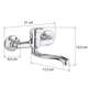 НАСТЕННЫЙ КУХОННЫЙ СМЕСИТЕЛЬ ХРОМ РОТАЦИОННЫЙ СМЕСИТЕЛЬ, изображение 6