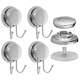 Вешалка 2x крючки для ванной с присоской серебро 4 шт - Yoka, изображение 2