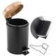 Набор для ванной, 2 предмета - корзина для мусора и держатель для бумаг - черный бамбук - Yoka, изображение 7