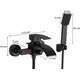Смеситель для ванны настенный с водопадом для душа черный матовый - Yoka, изображение 8