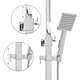 Dušas komplekts vannai hromēts jaucējkrāns lietus duša 30 cm -Yoka, 10 image
