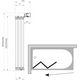 Bath screen VS3 130 white+glass Transparent, изображение 4