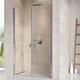 Shower door CSDL2-100 bright alu+glass Transparent