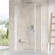 Shower fixed wall CPS-90 bright alu+Transparent