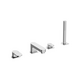 CR 026.00CR Bath 4-hole tap with set, with outlet, chrom