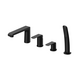 FL 026.20BL Bath 4-hole tap with set, with outlet, black