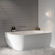 Bathtub Freedom Corner R 1700x800 snowwhite/black overflow