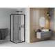 Kvadrātveida dušas kabīne Mexen Rio 80 x 80 cm, matēta melna - 860-080-080-70-30, 3 image