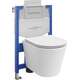 Mexen WC iebuvejamais komplekts Felix XS-U statīvs ar Rico tualetes podu un lēni aizveramu poda krēslu, balts paklājiņš - 68530724001