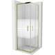 Kvadrātveida dušas kabīne Mexen Rio 70 x 70 cm, svītras, zelts - 860-070-070-50-20