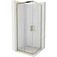 Kvadrātveida dušas kabīne Mexen Rio 80 x 80 cm, caurspīdīga, zelta - 860-080-080-50-00