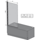 Bath screen CVS1-80 L bright alu+Transparent, изображение 2