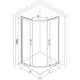 Pusapaļa dušas kabīne Mexen Rio 70 x 70 cm, grafīts, melns + Rio dušas paliktnis, balts - 863-070-070-70-40-4710, 5 image