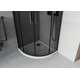 Полукруглая душевая кабина Mexen Rio 80 x 80 см, графит, черный + плоский поддон, белый - 863-080-080-70-40-4110B, изображение 5