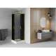 Mexen Rio kvadrātveida dušas kabīne 70 x 70 cm, grafīts, zelts + Rio dušas paliktnis, balts - 860-070-070-50-40-4510, 3 image