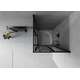 Mexen Rio kvadrātveida dušas kabīne 70 x 70 cm, grafīts, melns + Rio dušas paliktnis, balts - 860-070-070-70-40-4510, 4 image