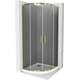 Mexen Rio pusapaļa dušas kabīne 80 x 80 cm, grafīts, zelts + plakana paplāte, balta - 863-080-080-50-40-4110G