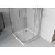 Квадратная душевая кабина Mexen Rio 80 x 80 см, мороз, хром + душевой поддон Flat, белый - 860-080-080-01-30-4010, изображение 4