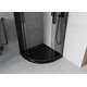 Полукруглая душевая кабина Mexen Rio 80 x 80 см, графит, черный + душевой поддон Flat, черный -863-080-080-70-40-4170B, изображение 4