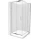 Квадратная душевая кабина Mexen Rio 80 x 80 см, мороз, хром + душевой поддон Rio, белый - 860-080-080-01-30-4510