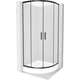 Mexen Rio pusapaļa dušas kabīne 80 x 80 cm, matēta melna + Rio dušas paliktnis, balts - 863-080-080-70-30-4710