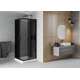 Mexen Rio kvadrātveida dušas kabīne 80 x 80 cm, grafīts, melns + Rio dušas paliktnis, balts - 860-080-080-70-40-4510, 3 image