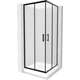 Mexen Rio kvadrātveida dušas kabīne 80 x 80 cm, sals, melns + Rio dušas paliktnis, balts - 860-080-080-70-30-4510