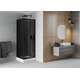 Mexen Rio kvadrātveida dušas kabīne 70 x 70 cm, grafīts, melns + Rio dušas paliktnis, balts - 860-070-070-70-40-4510, 2 image