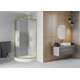 Mexen Rio pusapaļa dušas kabīne 70 x 70 cm, svītras, zelts + Rio dušas paliktnis, balts - 863-070-070-50-20-4710, 3 image